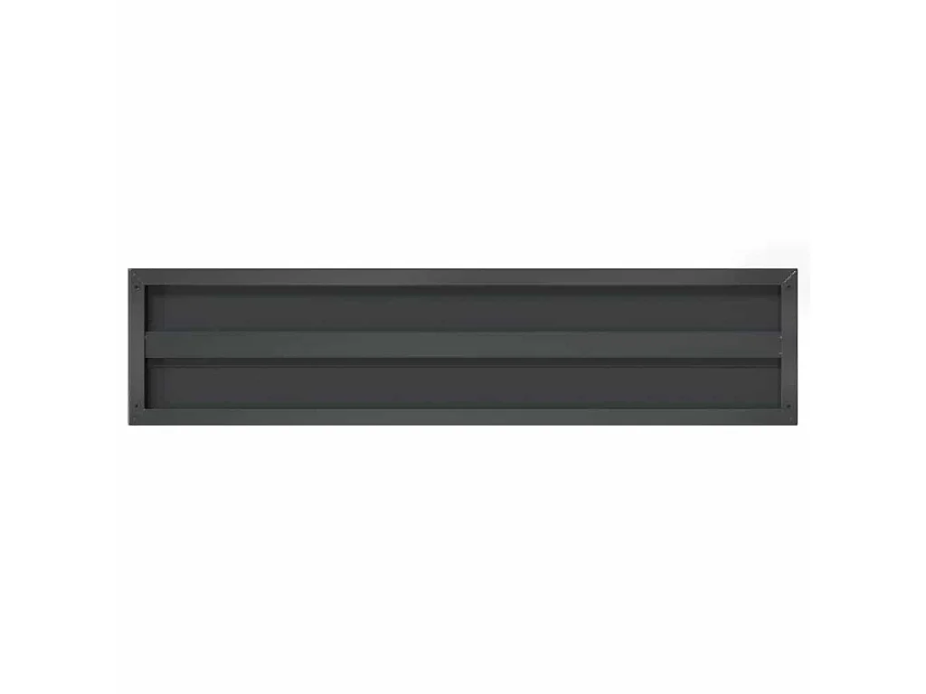 Mensole a Muro 2 pz 100x23,5 cm Nero in Acciaio Inossidabile