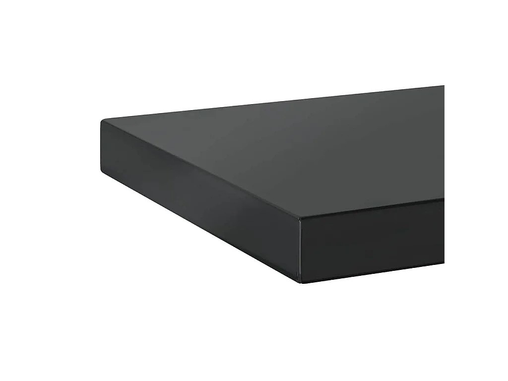 Mensole a Muro 2 pz 100x23,5 cm Nero in Acciaio Inossidabile