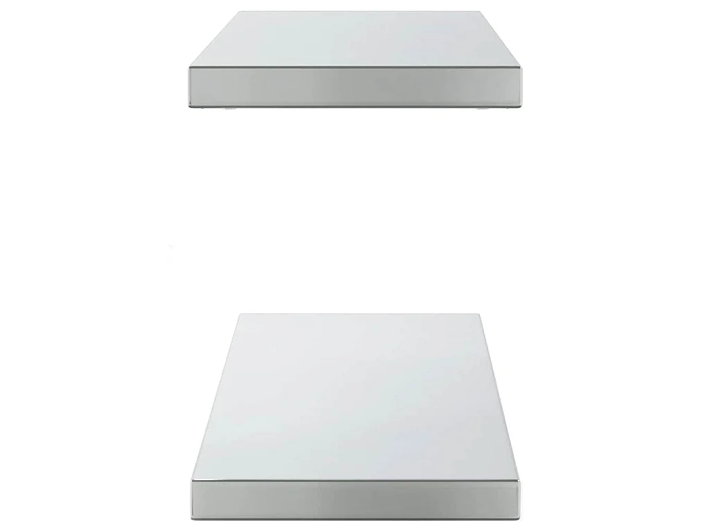 Étagères murales 2 pcs 100x23,5 cm argenté acier inoxydable
