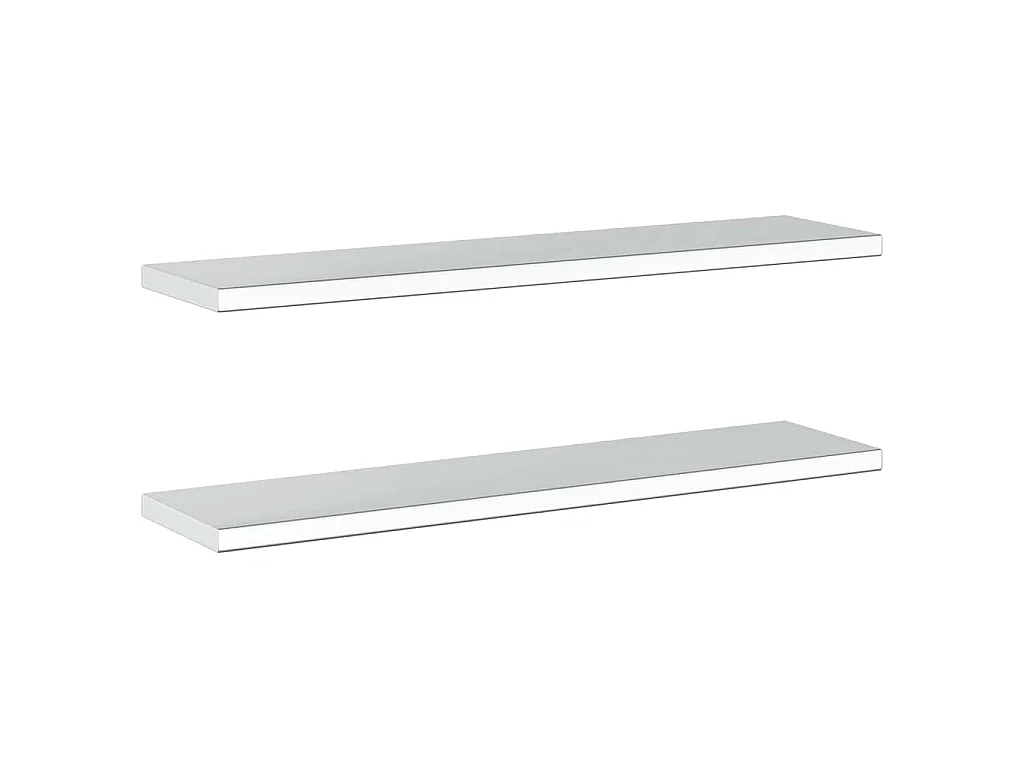 Étagères murales 2 pcs 100x23,5 cm argenté acier inoxydable