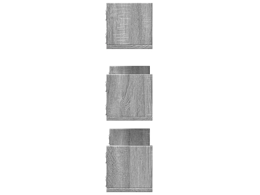 Étagères murales 3 pcs sonoma gris 58x18x18 cm bois ingénierie
