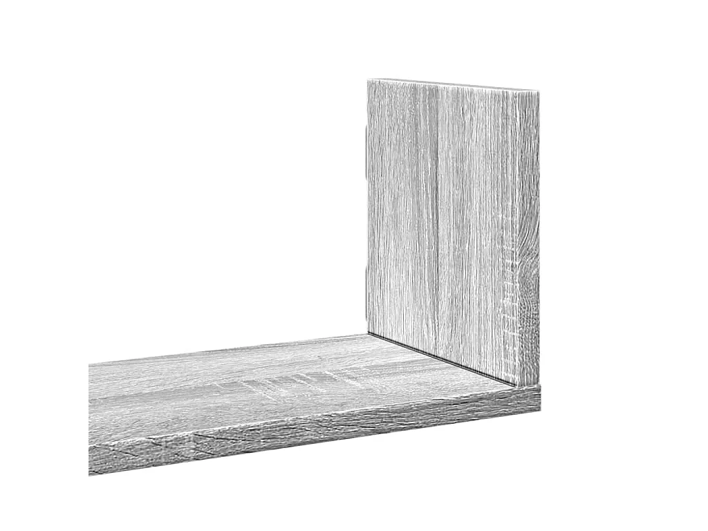 Étagères murales 3 pcs sonoma gris 58x18x18 cm bois ingénierie