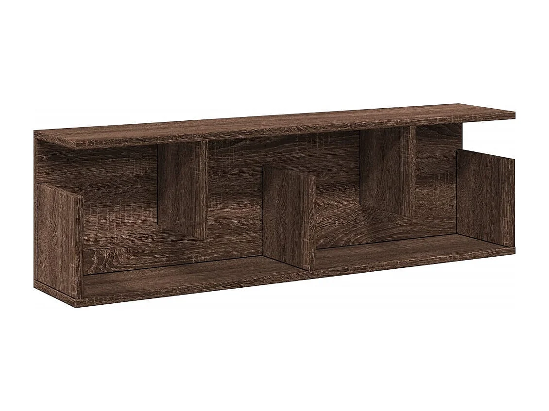 Mueble de pared madera de ingeniería marrón roble 100x20x30 cm