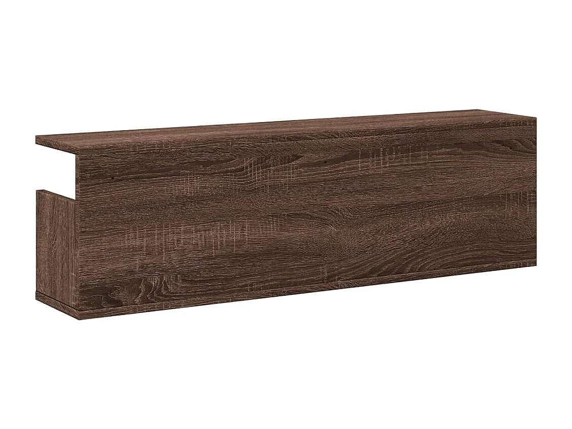 Mueble de pared madera de ingeniería marrón roble 100x20x30 cm