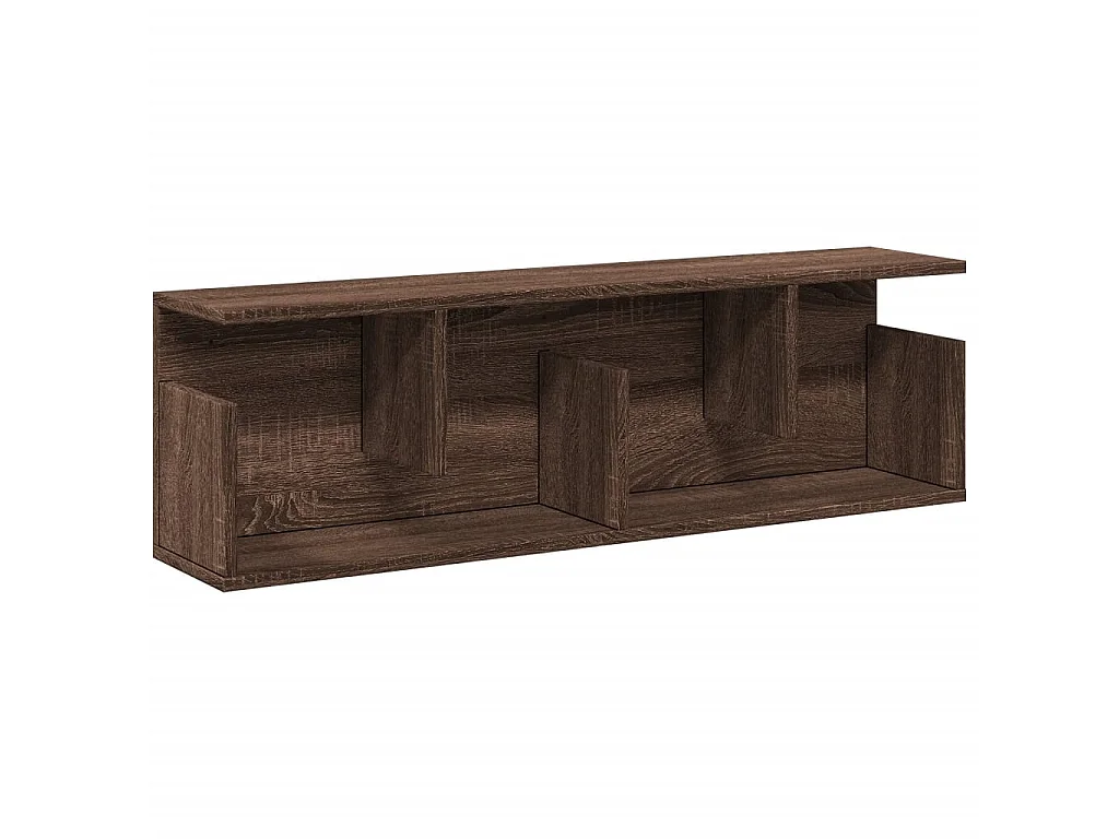 Mueble de pared madera de ingeniería marrón roble 100x20x30 cm