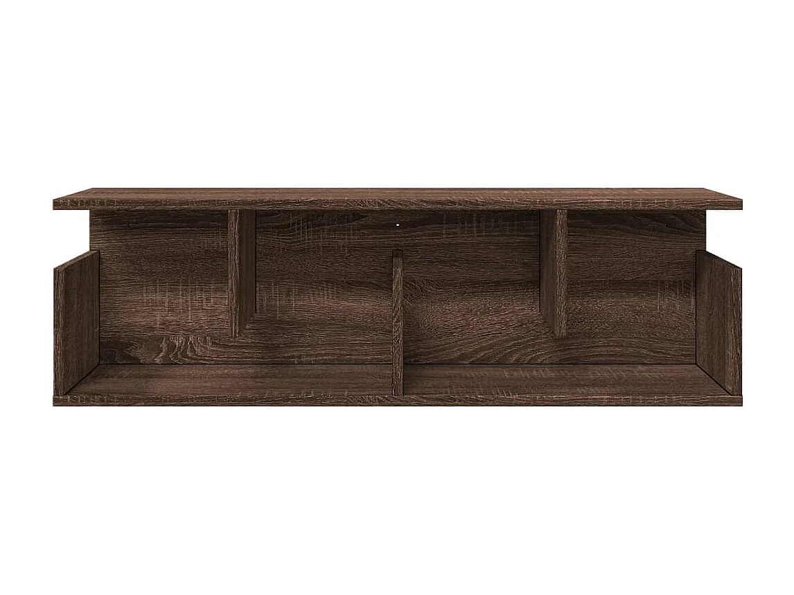 Mueble de pared madera de ingeniería marrón roble 100x20x30 cm