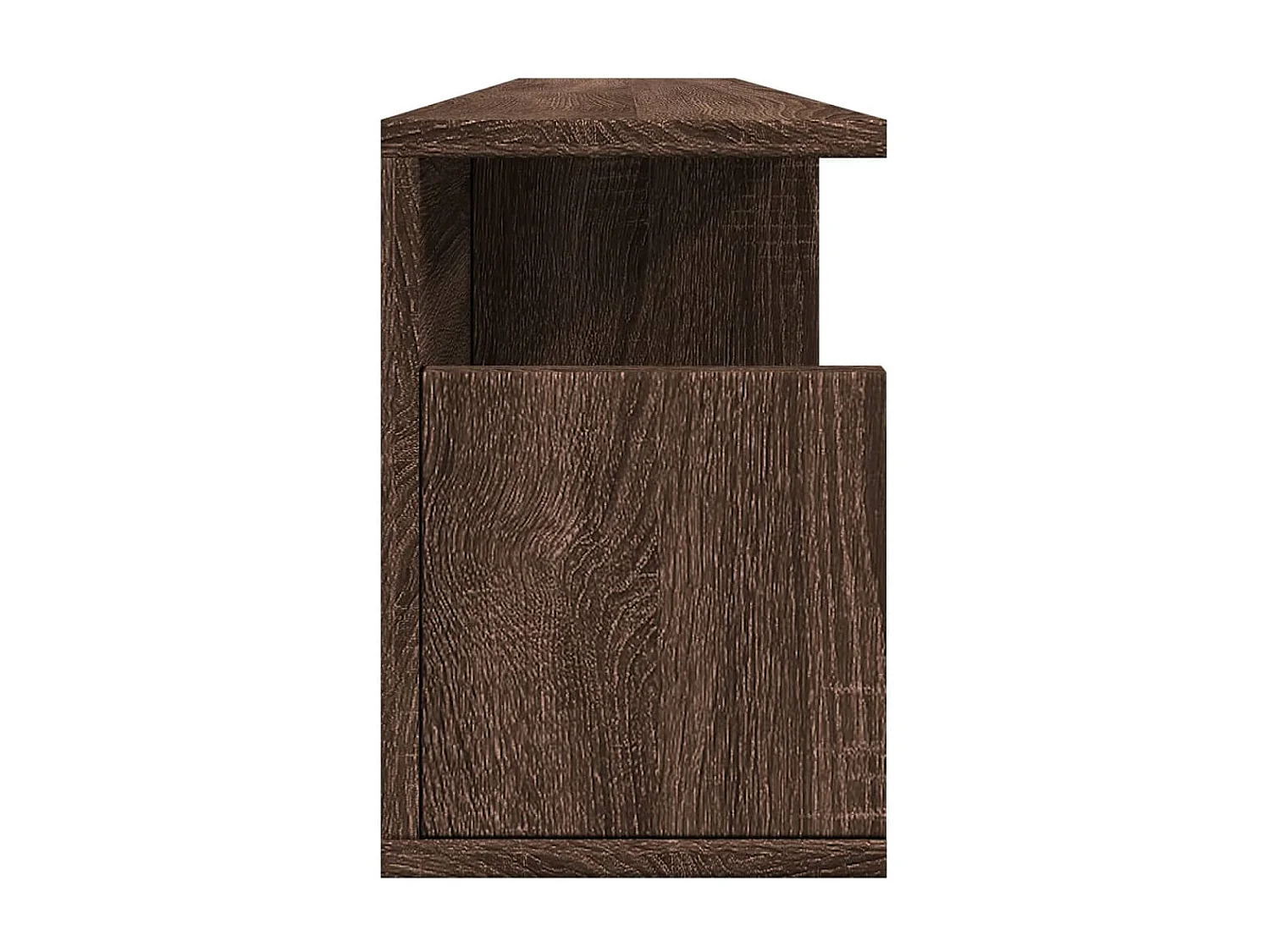 Mueble de pared madera de ingeniería marrón roble 100x20x30 cm