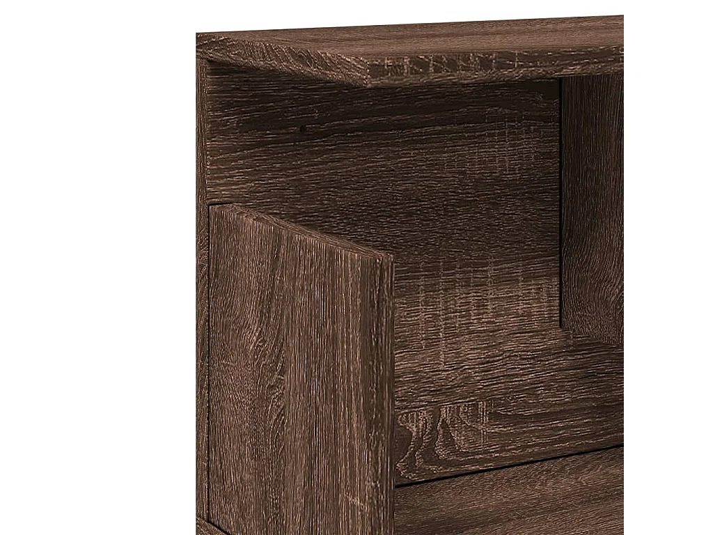 Mueble de pared madera de ingeniería marrón roble 100x20x30 cm