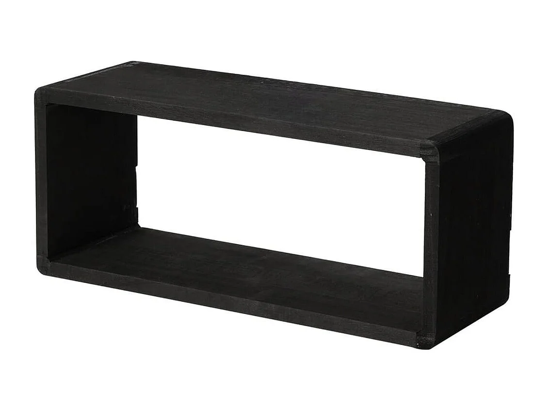 Ensemble d'étagères en bois 3 pcs noir