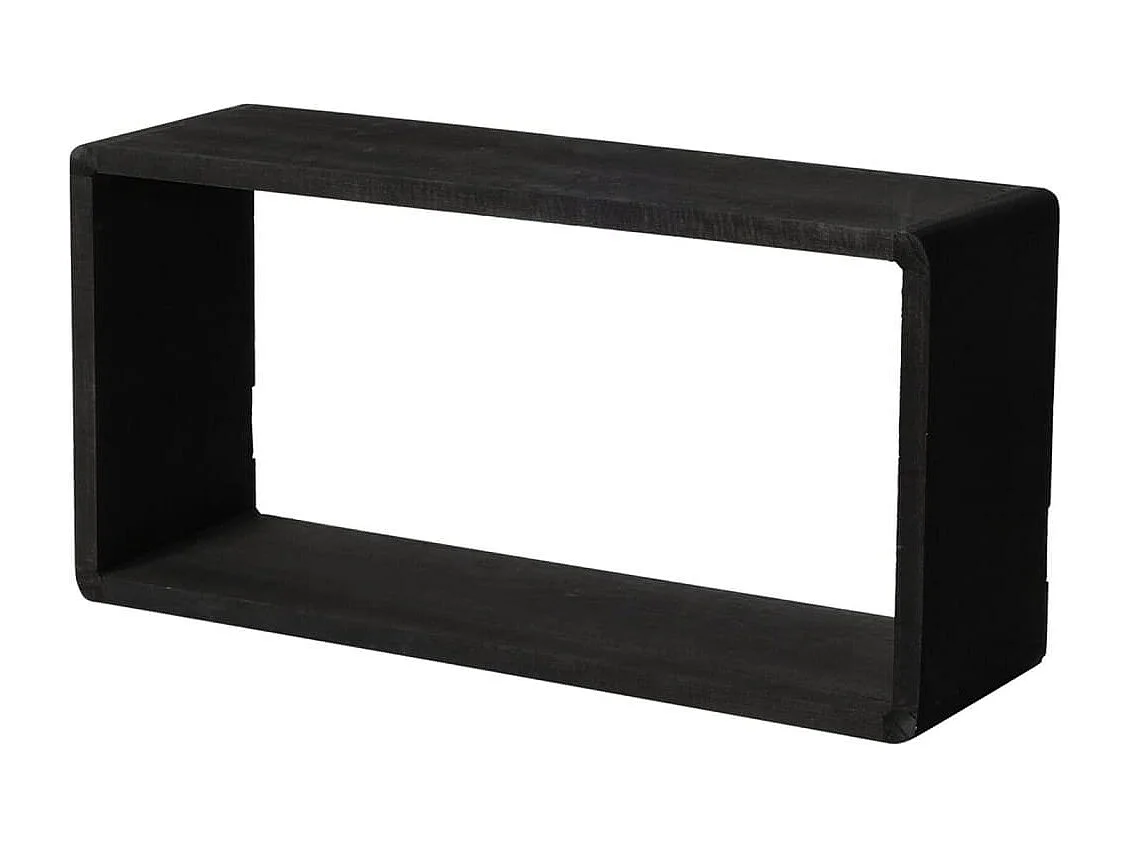 Ensemble d'étagères en bois 3 pcs noir