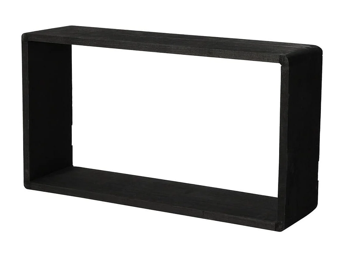 Ensemble d'étagères en bois 3 pcs noir