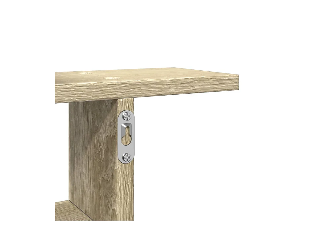 Étagères murales 2pcs chêne sonoma 38x12x38cm bois d'ingénierie