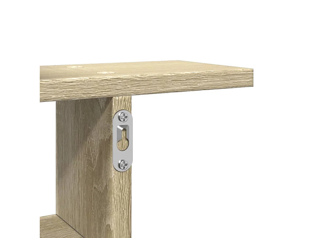 Étagères murales 2pcs chêne sonoma 38x12x38cm bois d'ingénierie