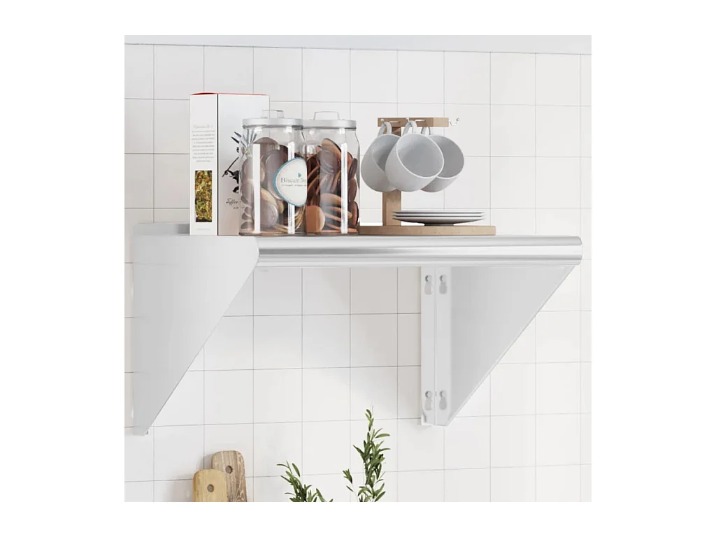 Wandregal 50x45x31 cm Silbern Edelstahl