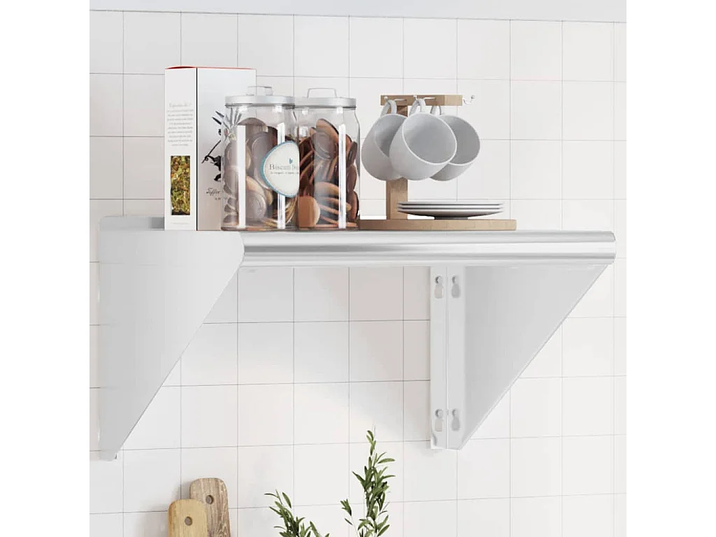 Étagère murale 50x45x31 cm argenté acier inoxydable