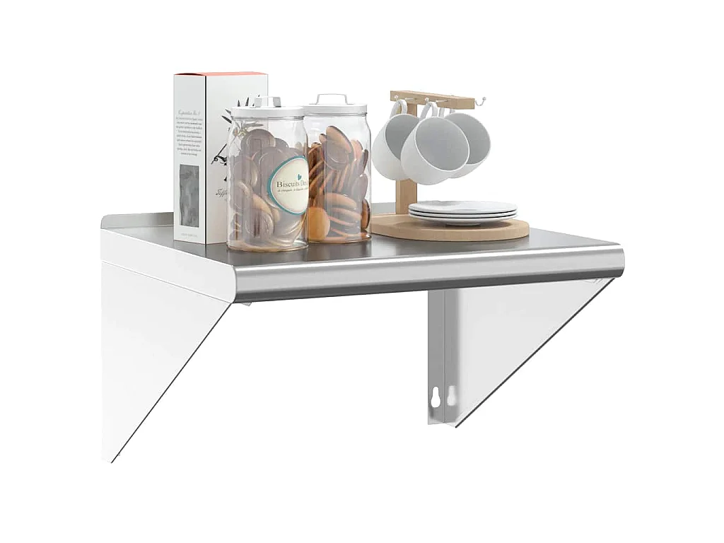 Étagère murale 50x45x31 cm argenté acier inoxydable