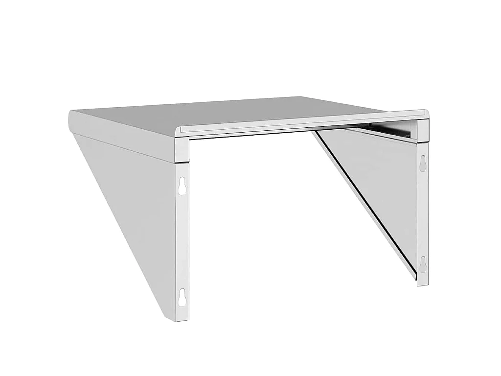 Étagère murale 50x45x31 cm argenté acier inoxydable