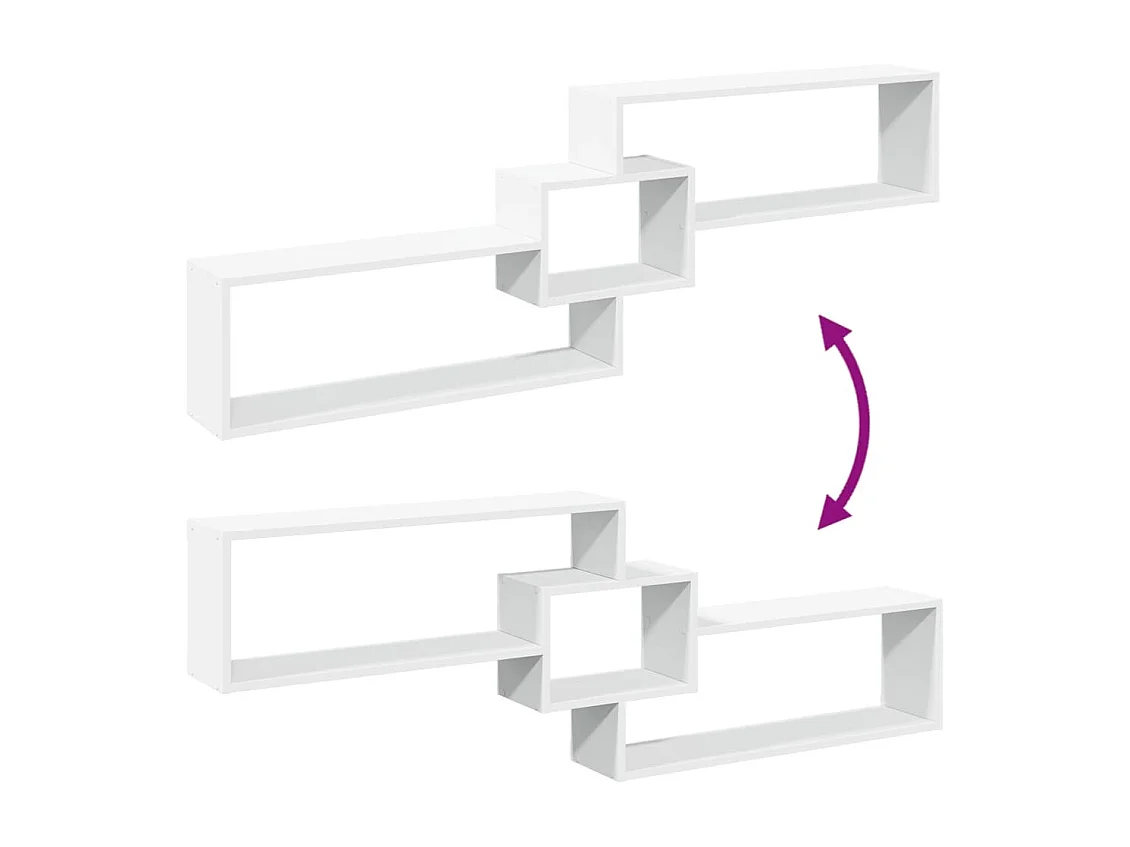 Armoire murale 158x18x53 cm blanc bois d'ingénierie