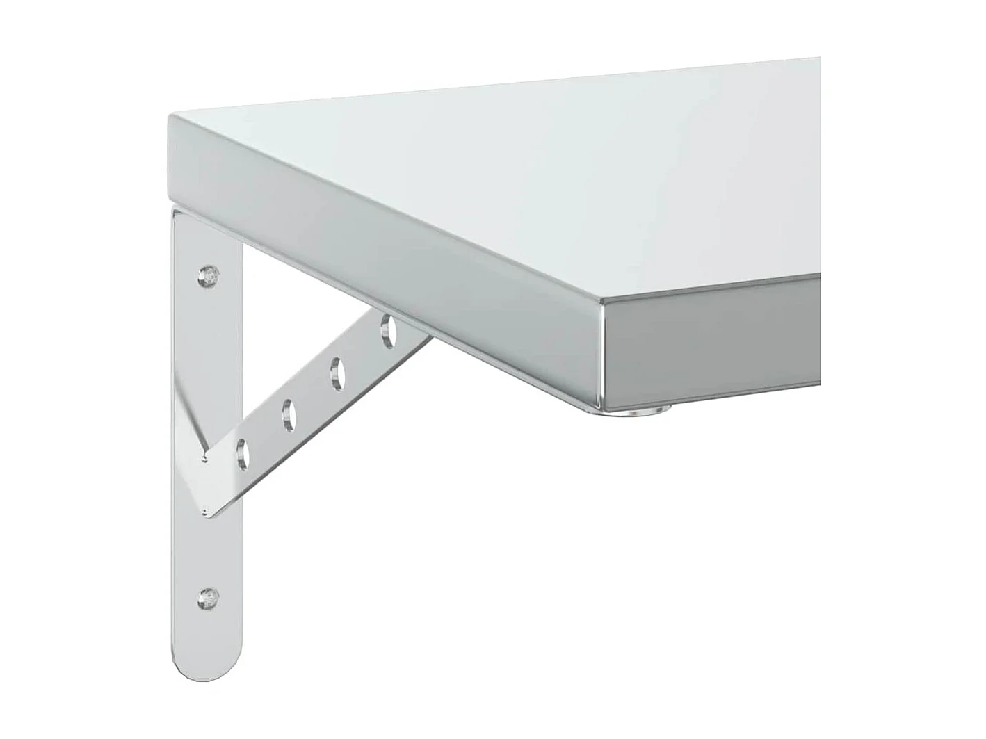 Wandregale 2 Stk. 75x30 cm Silbern Edelstahl