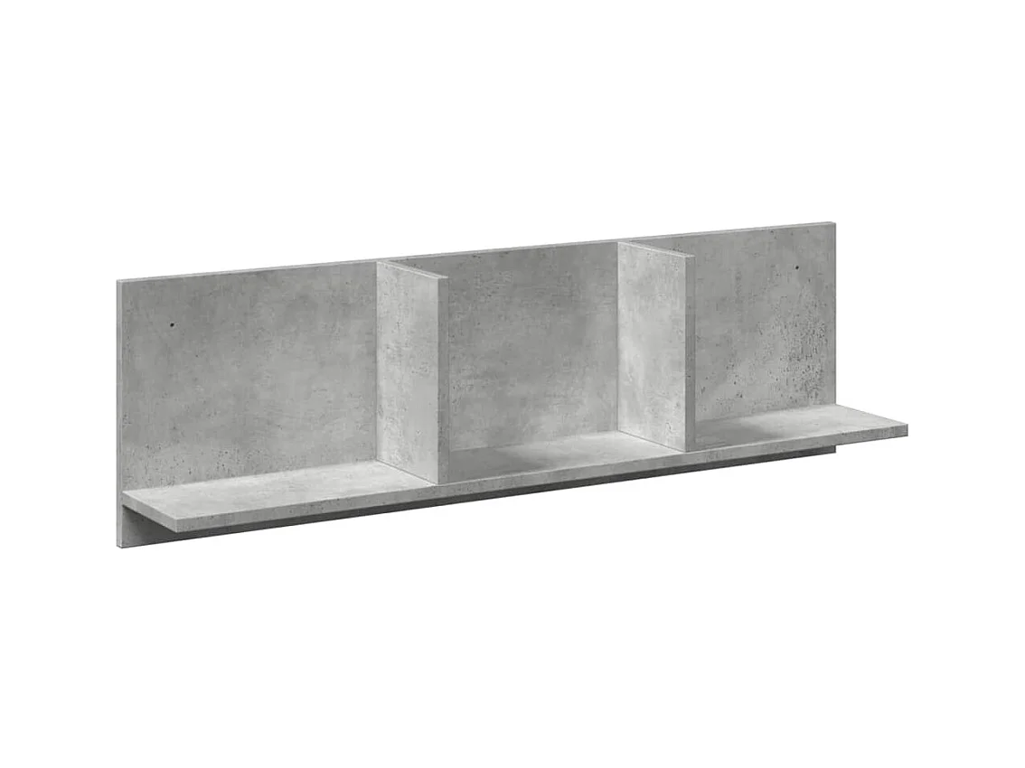 Wandschrank 100x16,5x30 cm Betongrau Holzwerkstoff