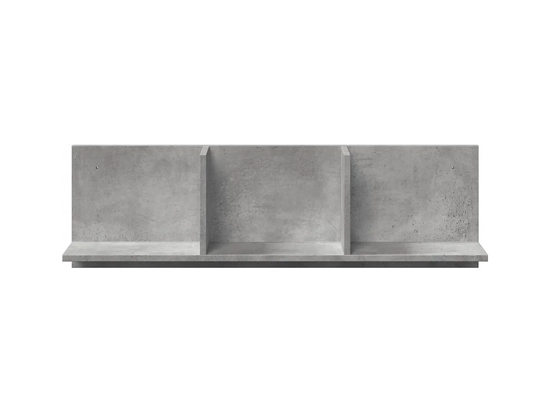 Wandschrank 100x16,5x30 cm Betongrau Holzwerkstoff