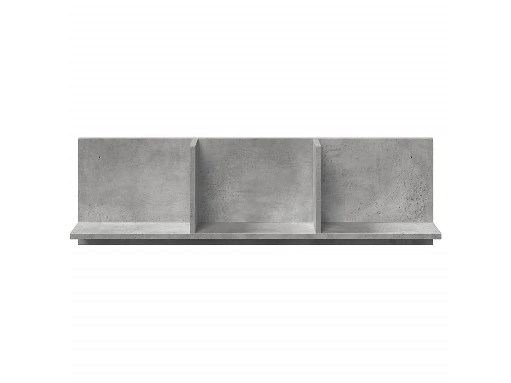 Wandkast 100x16,5x30 cm bewerkt hout betongrijs
