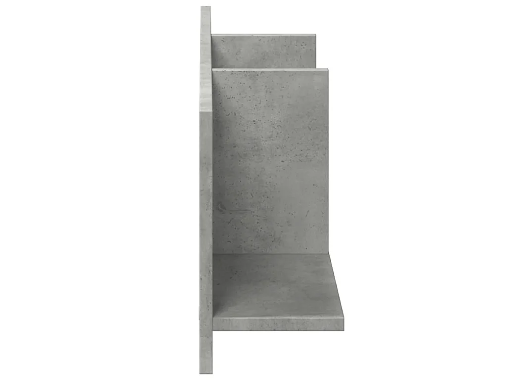Wandkast 100x16,5x30 cm bewerkt hout betongrijs