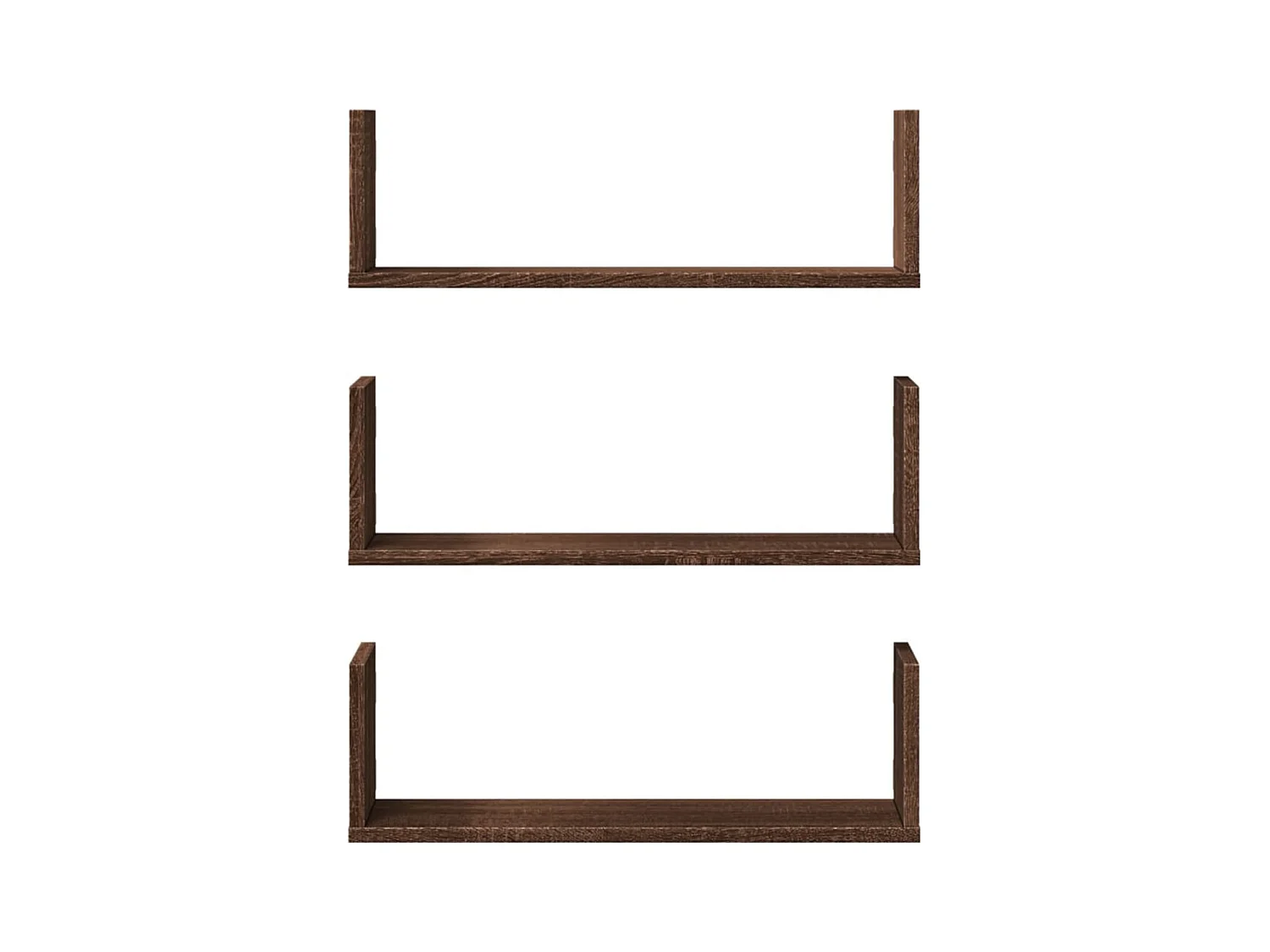 Wandregale 3 Stk. Eichen-Optik 58x18x18 cm Holzwerkstoff