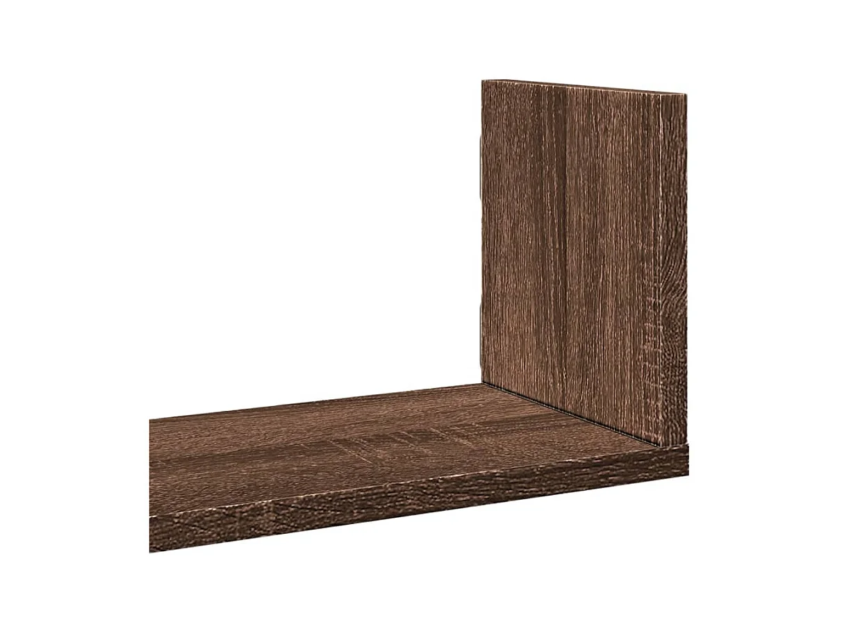 Wandregale 3 Stk. Eichen-Optik 58x18x18 cm Holzwerkstoff