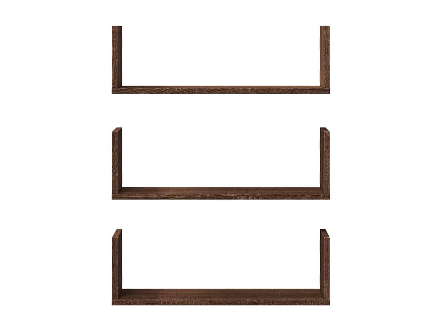 Étagères murales 3pcs chêne marron 58x18x18cm bois d'ingénierie