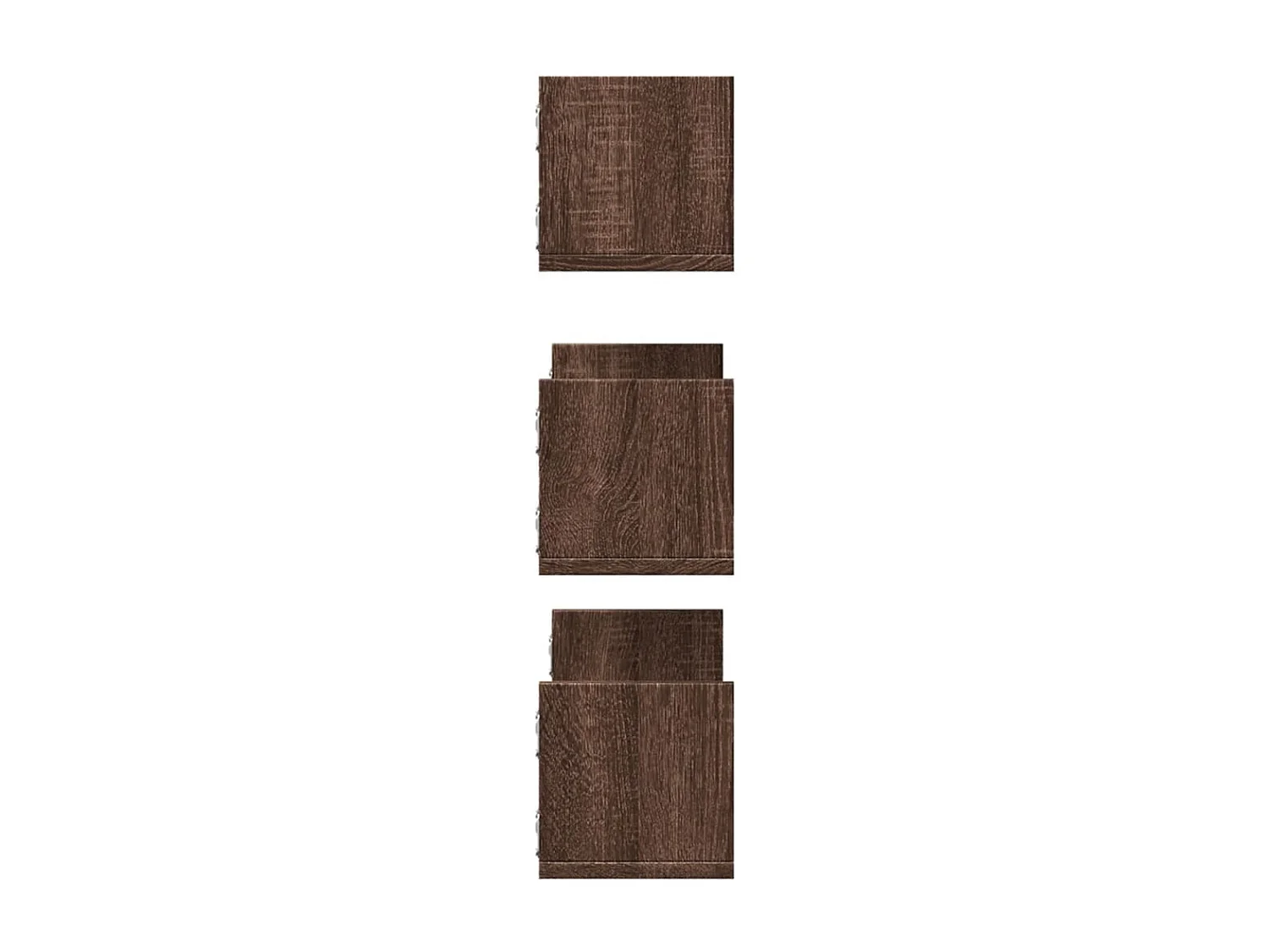 Étagères murales 3pcs chêne marron 58x18x18cm bois d'ingénierie