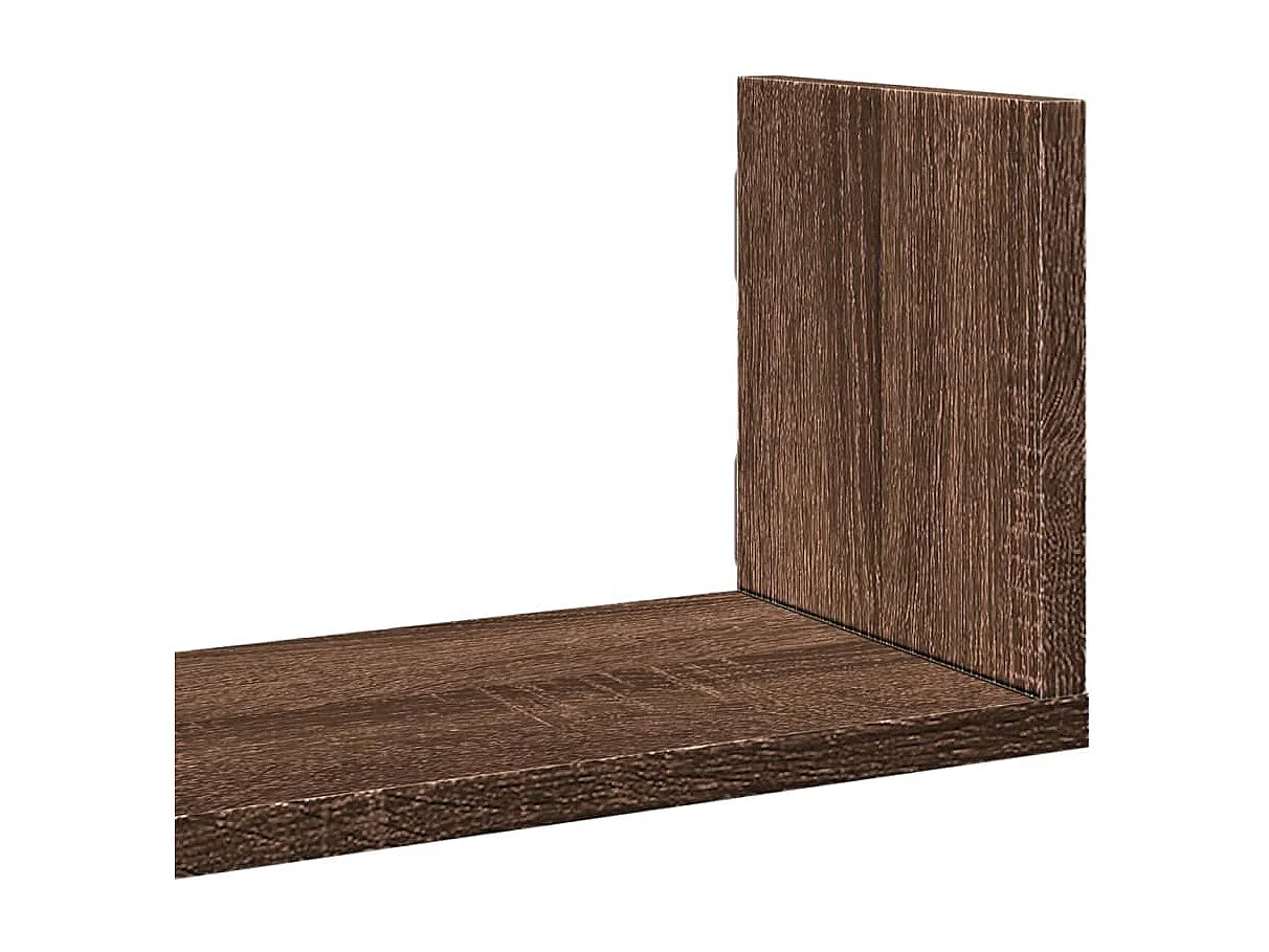 Étagères murales 3pcs chêne marron 58x18x18cm bois d'ingénierie