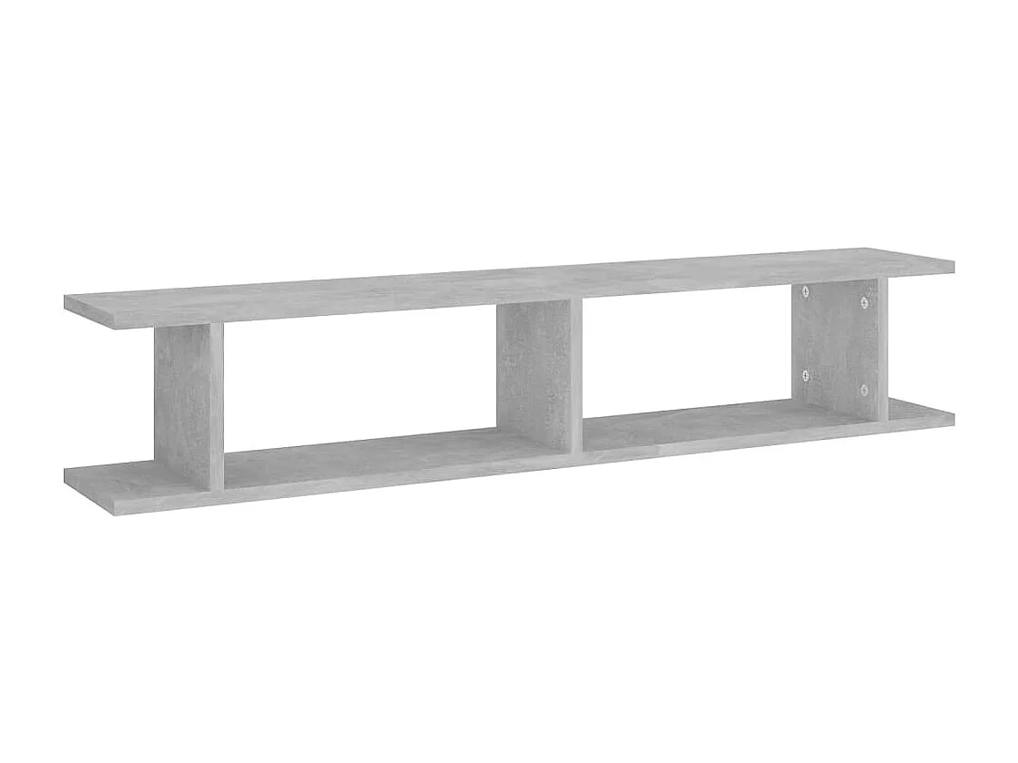 Estantes de parede 2 pcs 105x18x20cm contrapl. cinzento cimento
