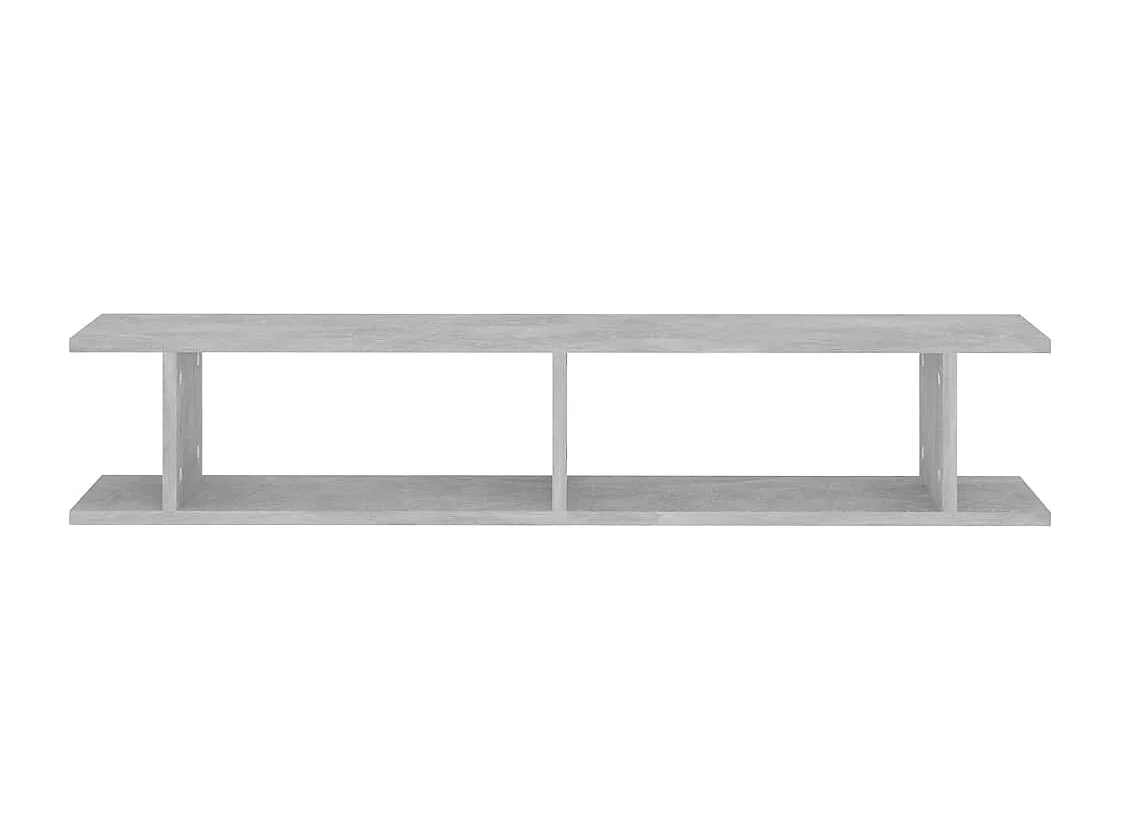 Estantes de parede 2 pcs 105x18x20cm contrapl. cinzento cimento