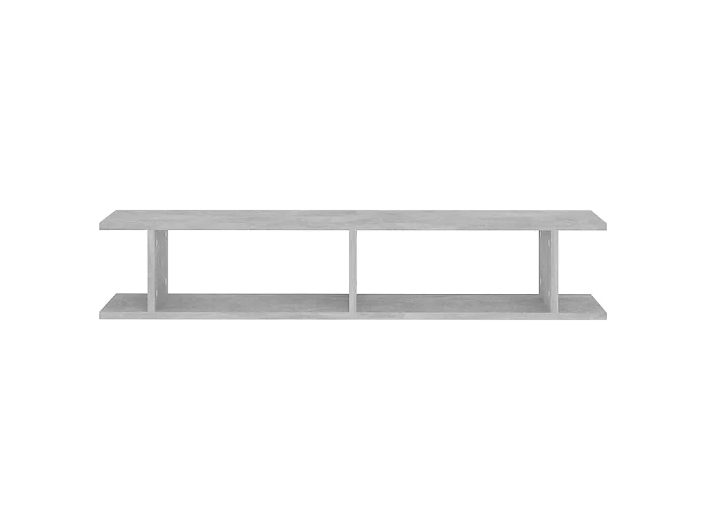 Estantes de parede 2 pcs 105x18x20cm contrapl. cinzento cimento