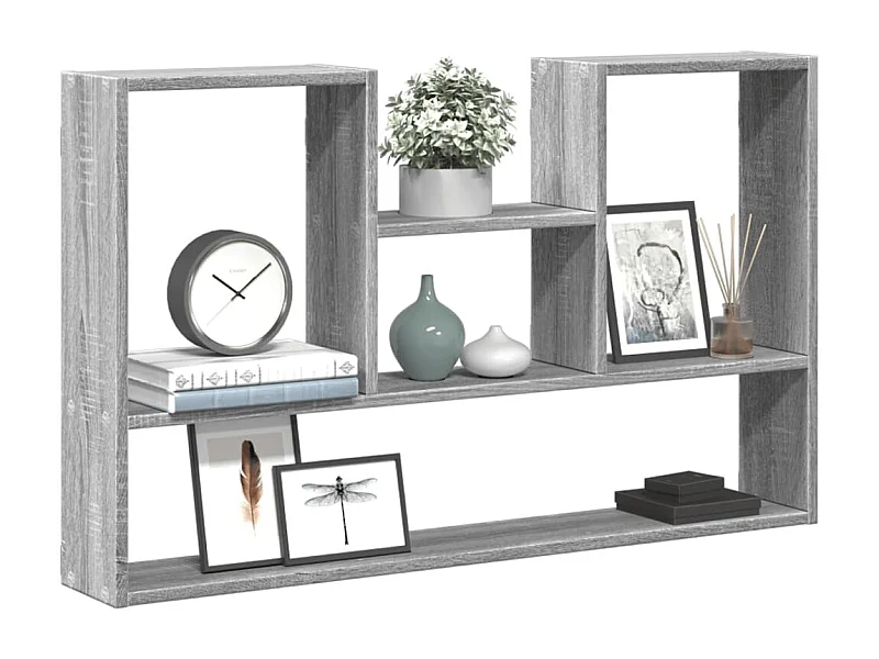 Wandregal Grau Sonoma 99x15x60 cm Holzwerkstoff