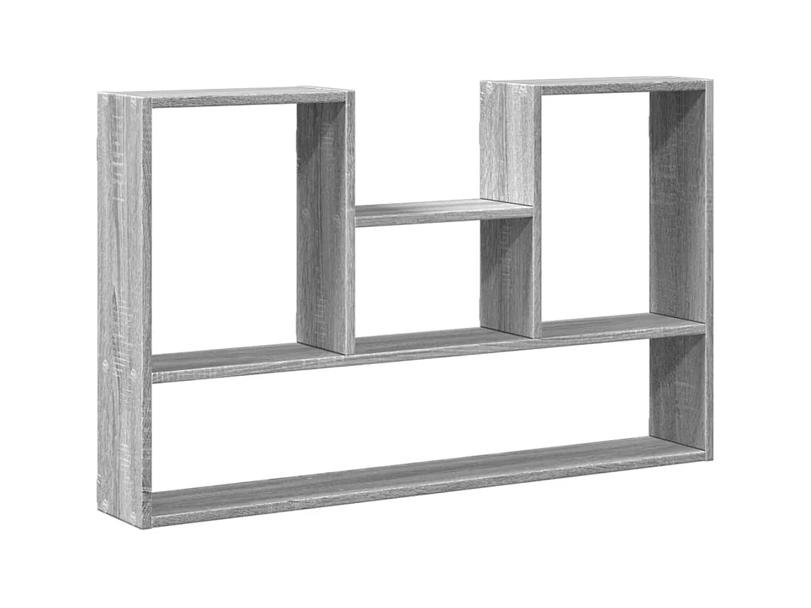 Wandschap 99x15x60 cm bewerkt hout grijs sonoma eikenkleurig
