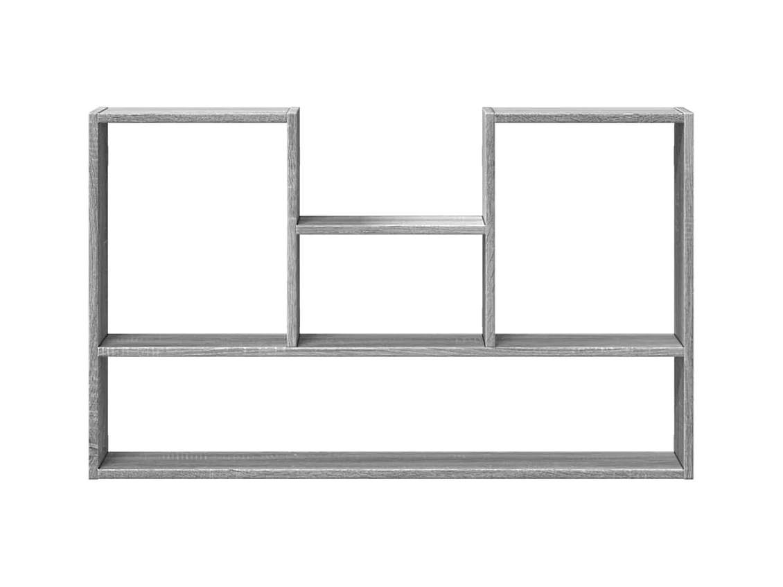 Wandschap 99x15x60 cm bewerkt hout grijs sonoma eikenkleurig