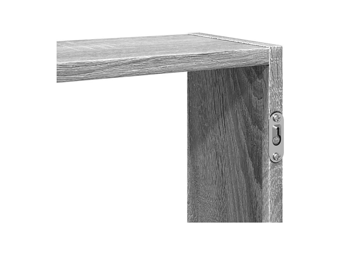 Wandschap 99x15x60 cm bewerkt hout grijs sonoma eikenkleurig