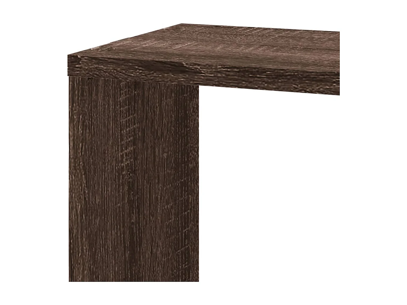 Mensola Angolare Parete Rovere Marrone 45x45x147 cm Multistrato