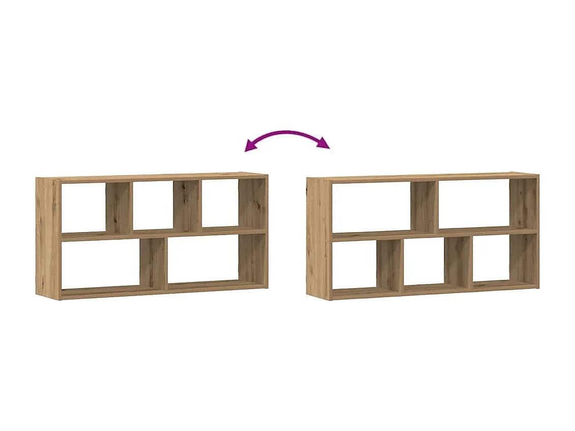 Scaffale a Parete Rovere Artigianale 100x25x50 cm in Truciolato