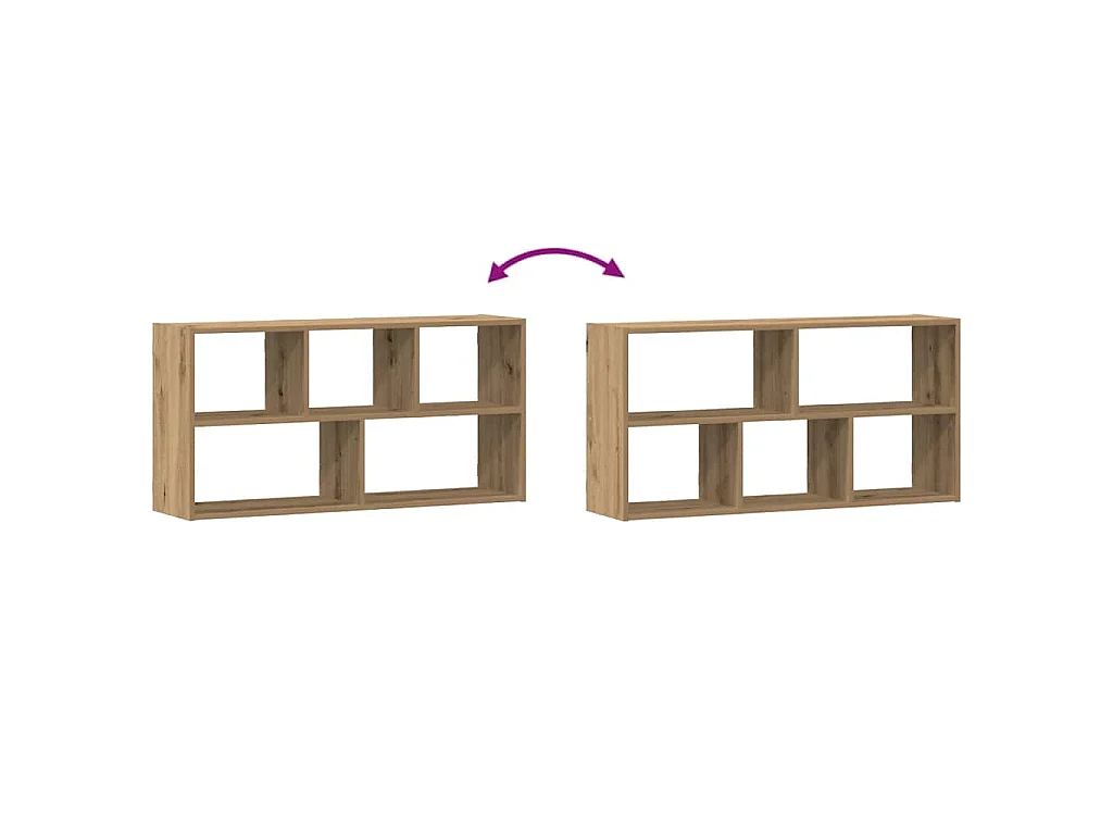 Scaffale a Parete Rovere Artigianale 100x25x50 cm in Truciolato