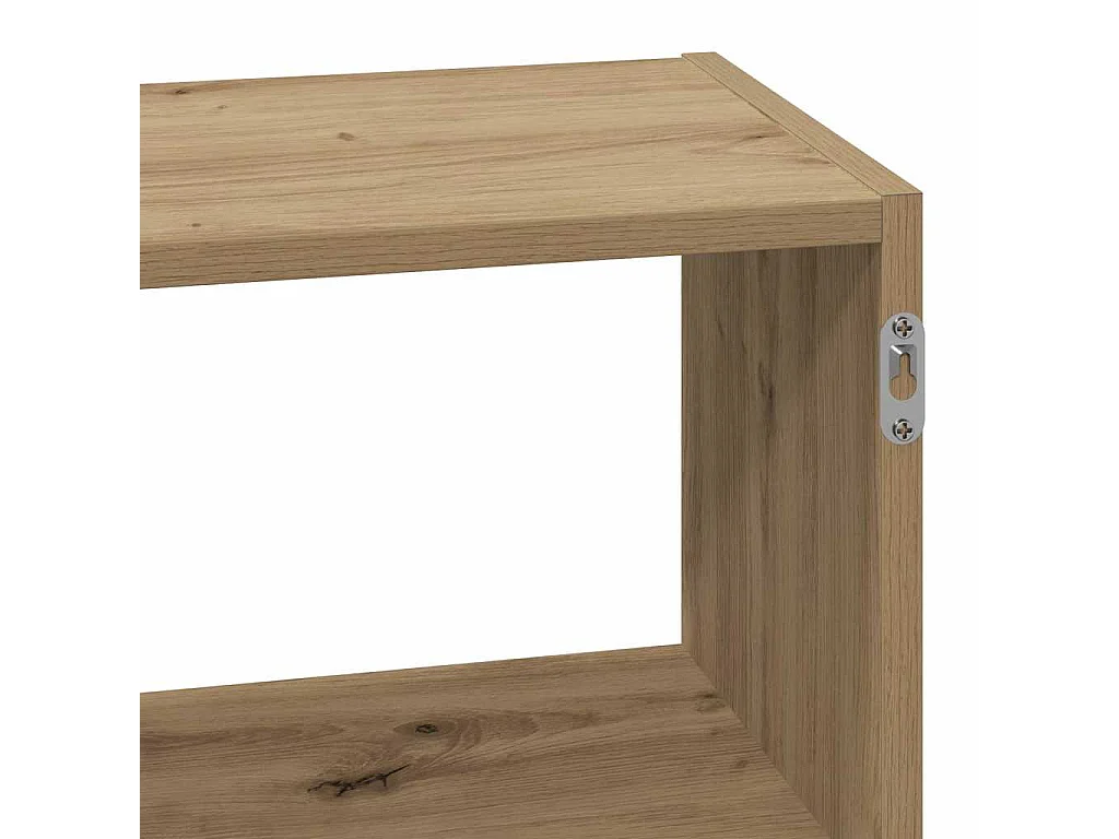 Scaffale a Parete Rovere Artigianale 100x25x50 cm in Truciolato