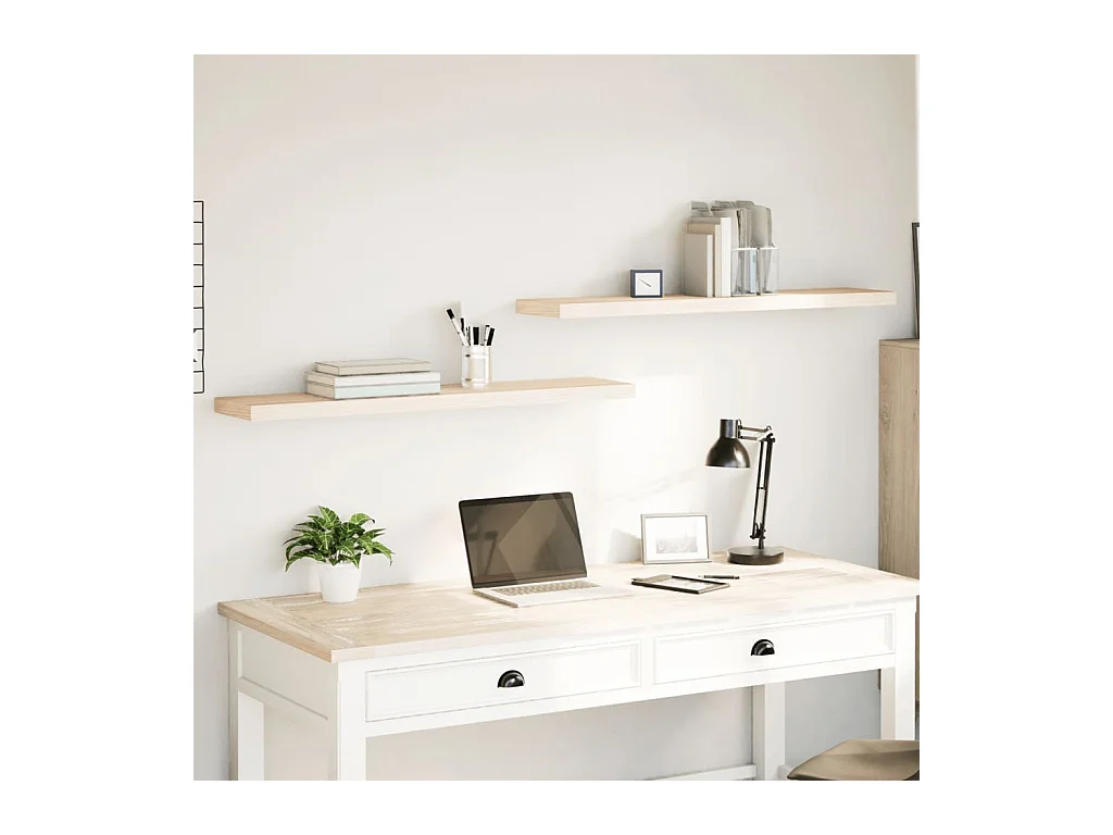 Étagères flottantes 2 pcs 110x23,5x4 cm bois d'ingénierie