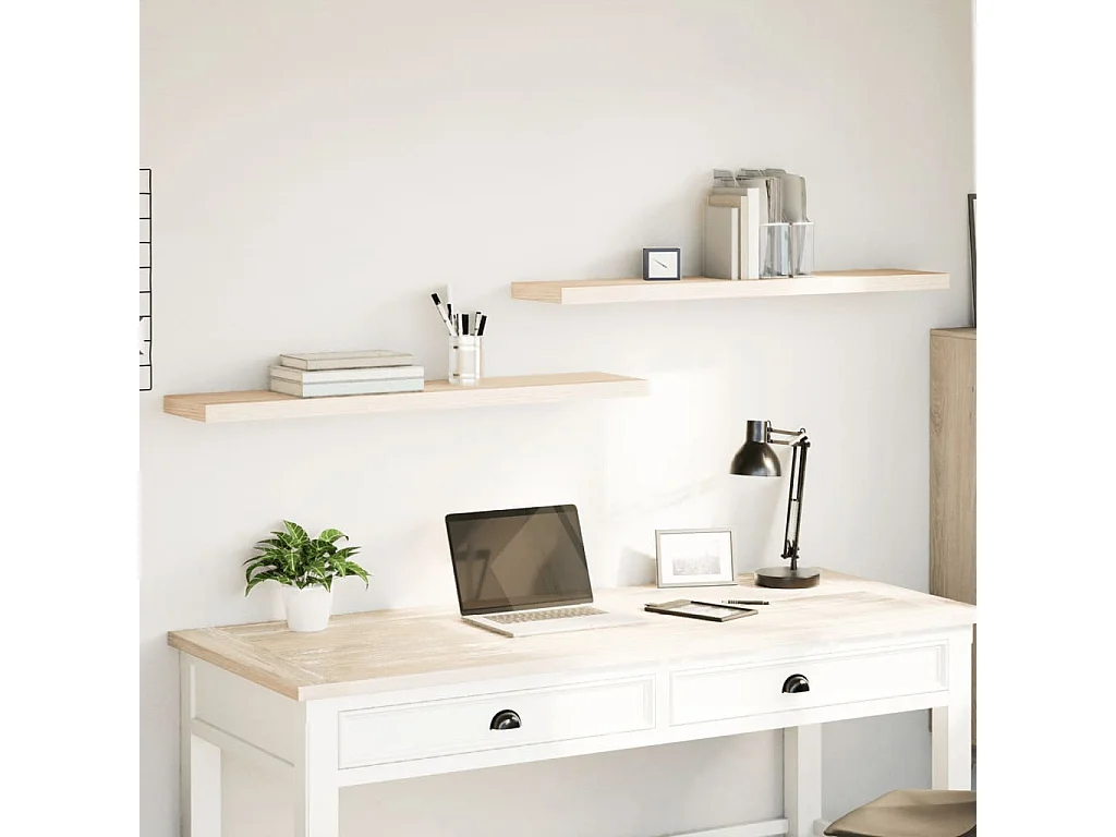 Étagères flottantes 2 pcs 110x23,5x4 cm bois d'ingénierie