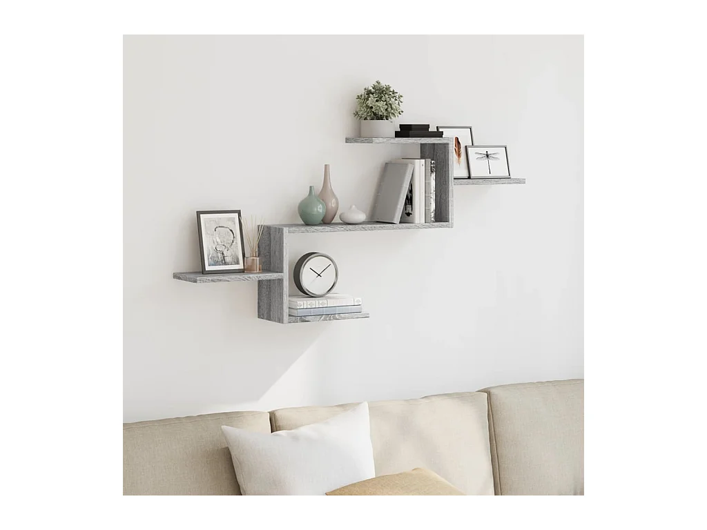Étagère murale sonoma gris 104x15x49 cm bois ingénierie