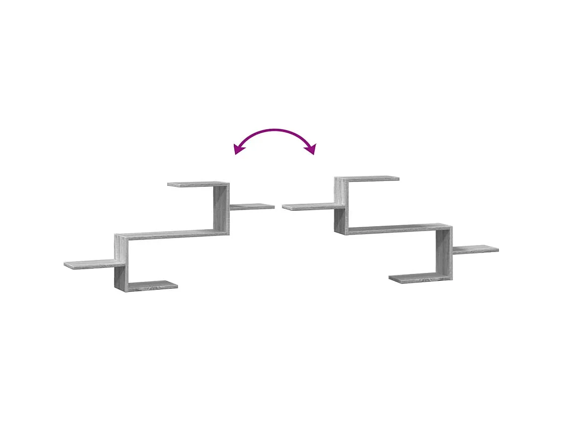 Étagère murale sonoma gris 104x15x49 cm bois ingénierie