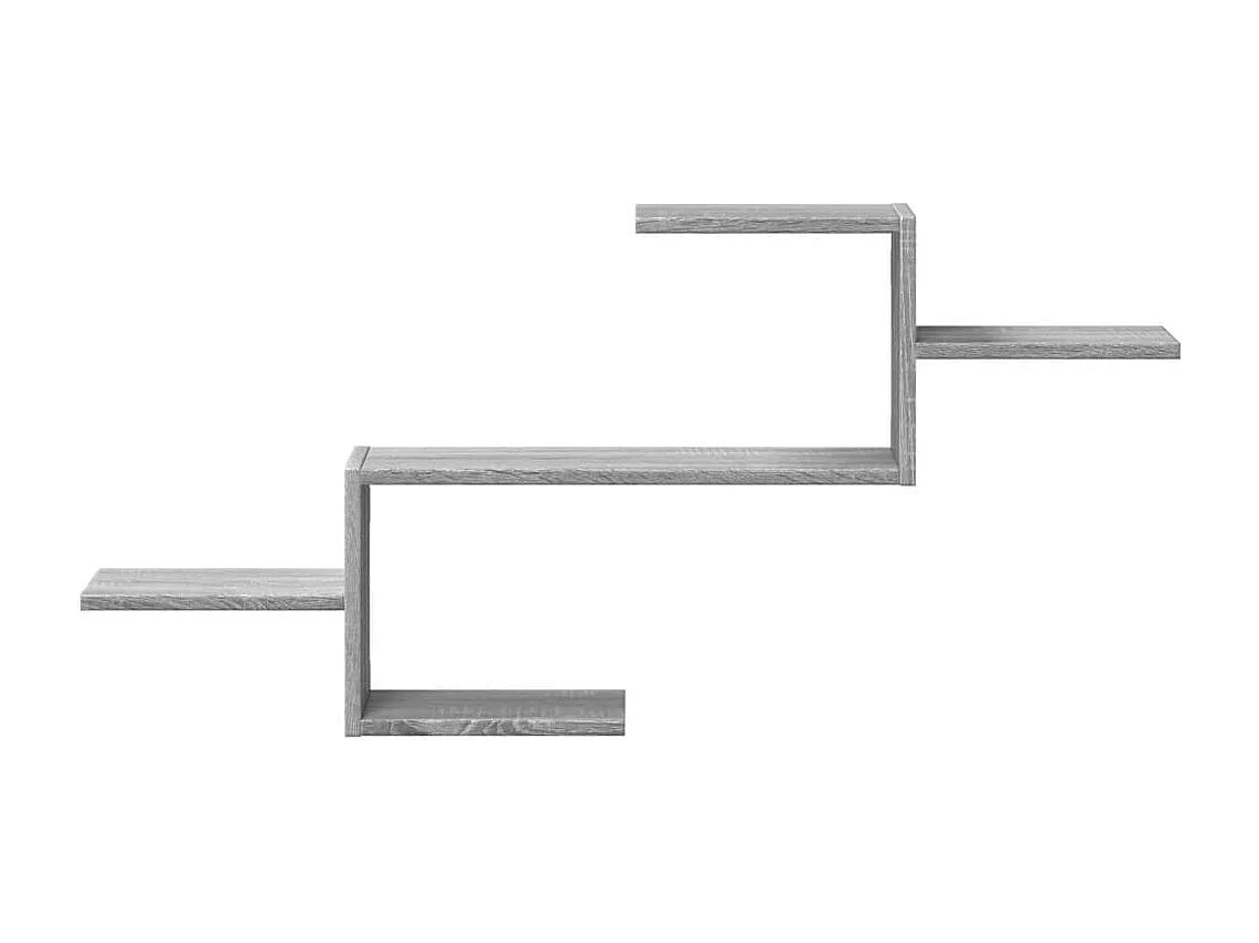 Wandschap 104x15x49 cm bewerkt hout grijs sonoma eikenkleurig