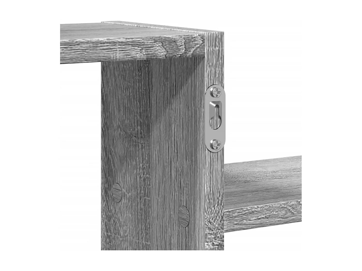 Wandschap 104x15x49 cm bewerkt hout grijs sonoma eikenkleurig