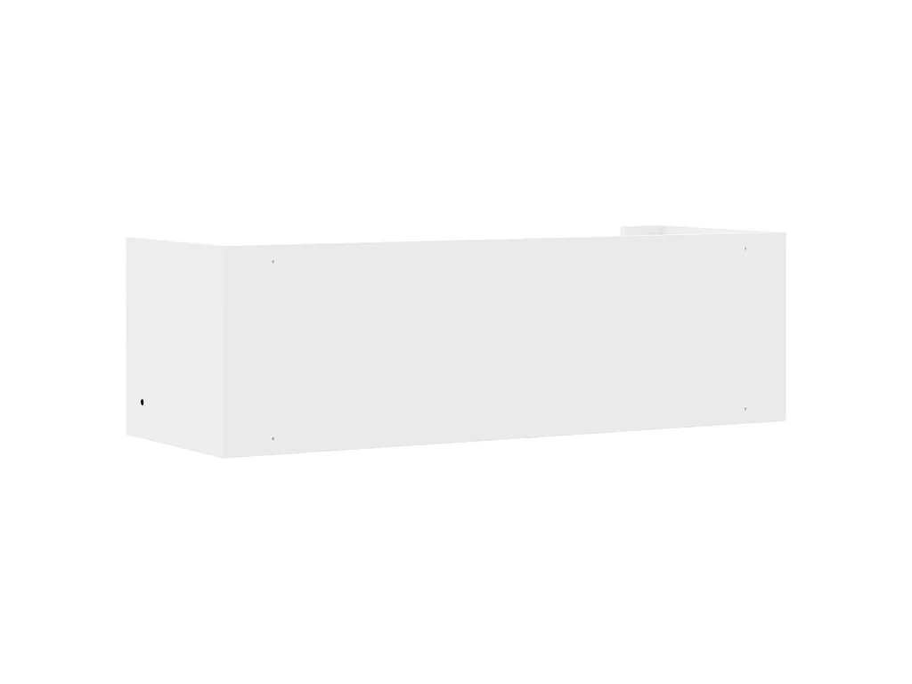 Wandschap 100x35x30,5 cm bewerkt hout wit